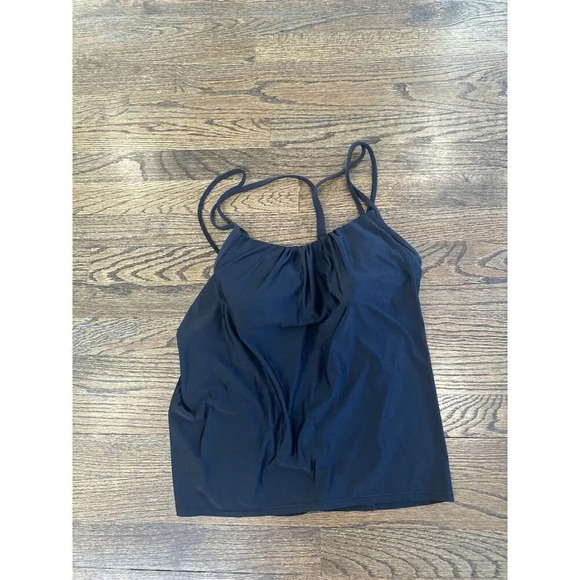 Lululemon Athletica No Limits Top Black Sports bra Size 6 Racerback Workout Tank - Picture 2 of 8